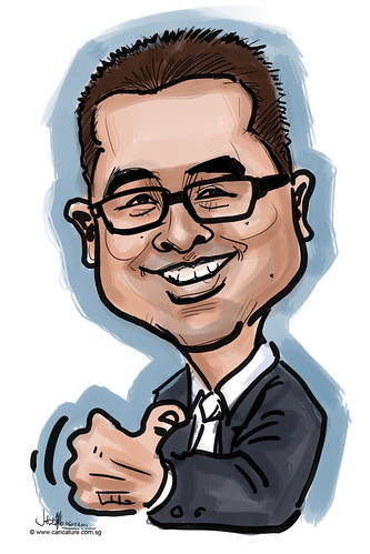 digitcal caricature live sketching for Utell Hotels and Resorts - 1