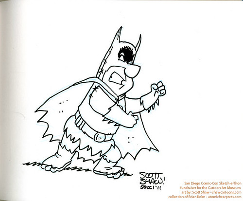 SDCC2011 art commission - Fred Flintstone as Batman