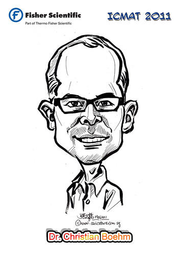 Caricature for Fisher Scientific - Dr. Christian Boehm