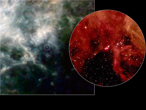 Two Views of a Star's Exploded Remains 