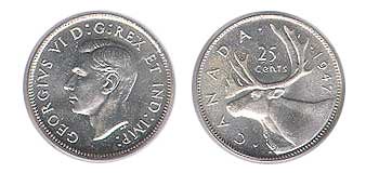 Canadian Twenty-Five Cent Piece