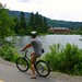 Biking the Valley Trail near Nita Lake Lodge in Whistler, BC