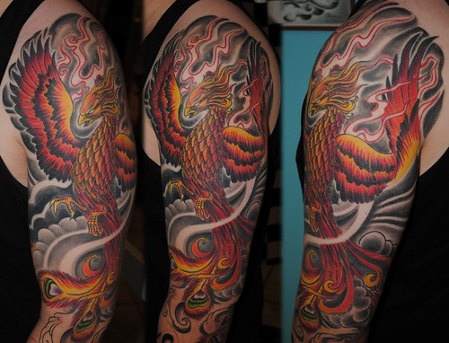 Phoenix full sleeve tattoo One of the