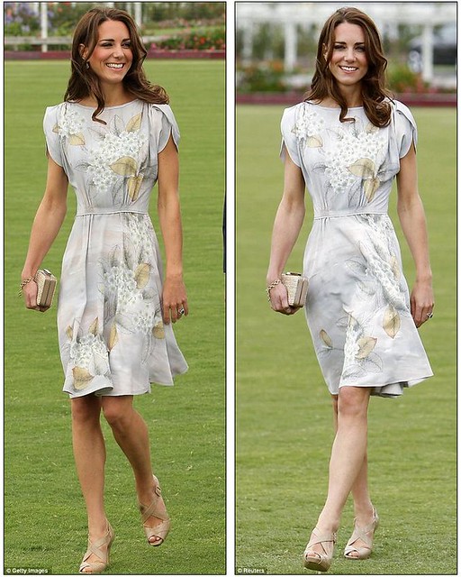 Kate Middleton keeps it simple in a fresh and floral dress as she and Prince William mingle with celebrities at charity polo match  7
