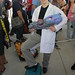Dr. Doofenshmirtz captures Perry the Platypus in line for the Phineas and Ferb panel at Comic-Con 2011