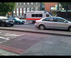 Police vans heading to Tottenham Hale / Enfield by yurri