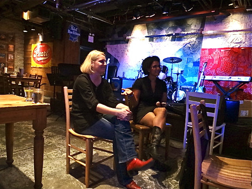 Lisa Fain, Food Blogger and Author of The Homesick Texan Cookbook and I at Hill Country last night.