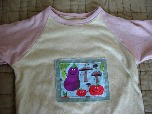 veggie patch applique t-shirt