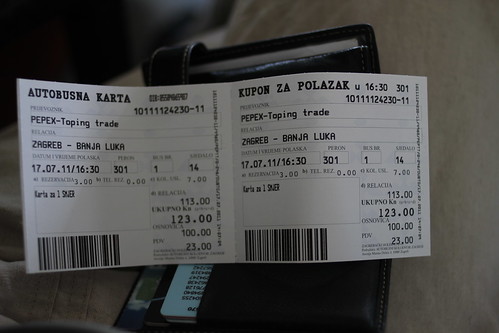 Bus ticket to Banja Luka