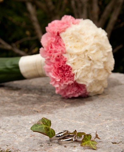 Elegant Carnations Wedding Bouquet View FullSize Image