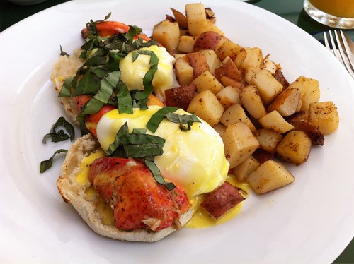 Breakfast in Bar Harbor at Cafe This Way: lobster benedict. It was quite good.