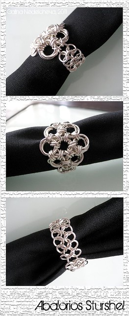 Anillo Flor Chainmaille