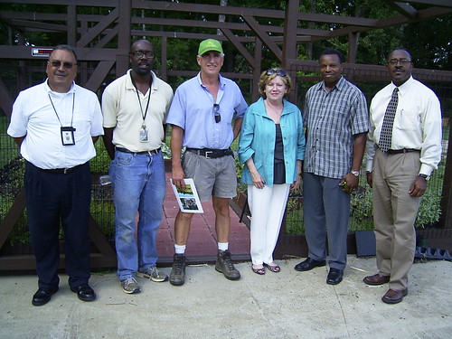 Group picture from the Longview/Interfaith Food Shuttle Outreach Partnership.  Pictured from Left to right is David Wehbe, Wake County School System; Patrick Faulkner, Outreach Partner; Sun Butler, interfaith Food Shuttle (Outreach Partner); Barbara Leach, Associate Administrator; Johnnie Darden, Outreach Partner volunteer; and Larry Atkinson, Raleigh RO Director.