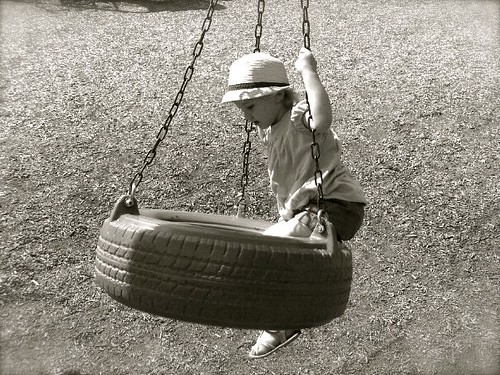 First tire swing ever!