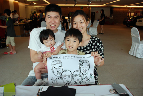 Caricature live sketching for Sime Darby Select Open House Day 1 - 7b