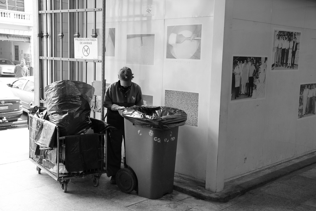 Worker | S�o Paulo's Municipal Market, Brazil | Street Photography, Urban Photography, Black and White Photography