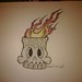 Flaming Tiki Skull
