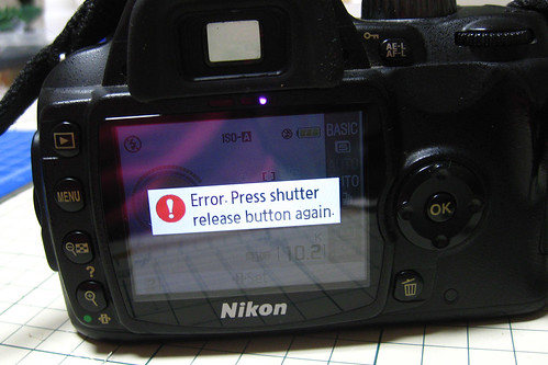 Nikon - Error, press shutter release button again - please help