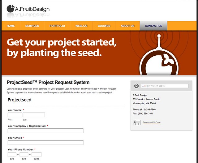 A.Fruit Design Project Request System