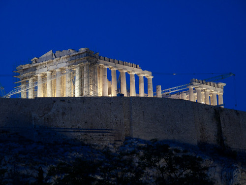 Parthenon from restaurant by psychedup2009