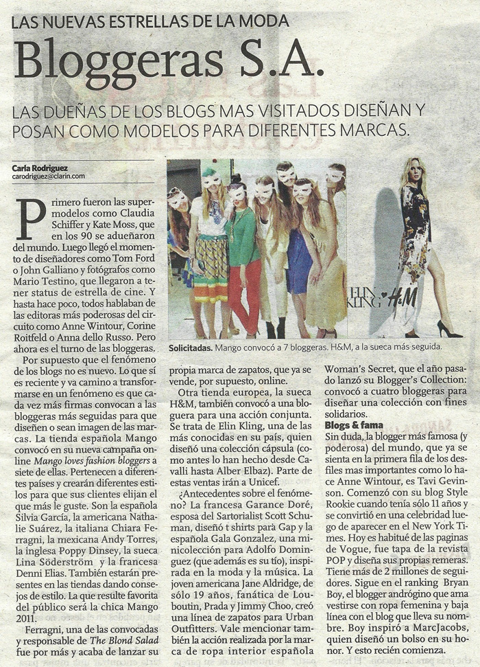 Diario Clarin from Argentina, April 30th 2011 copia