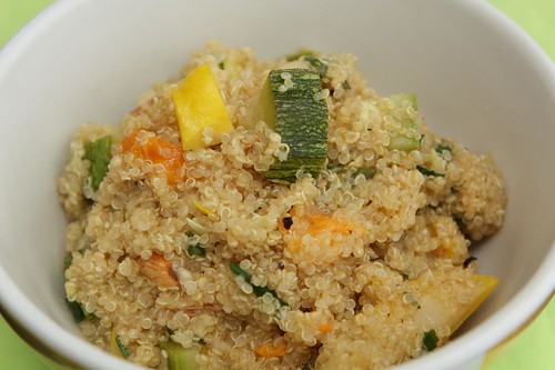 Quinoa with Summer Squash, Apricots, and Almonds