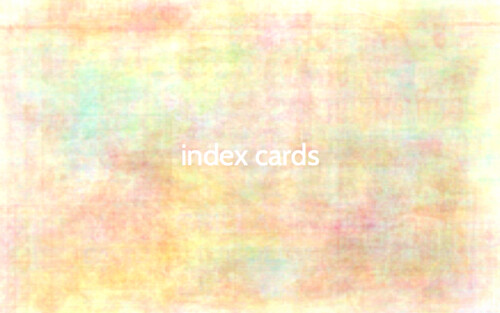 The color of... collaged index cards