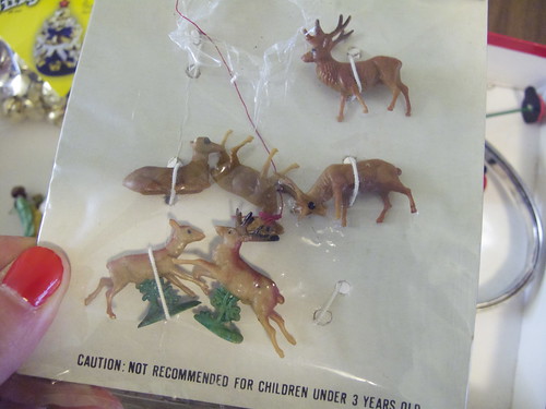 I found this set if miniature deer, too. The price on the back said 49 cents!