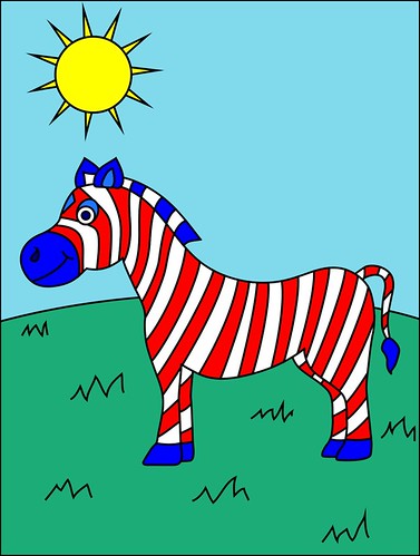 Patriotic Zebra