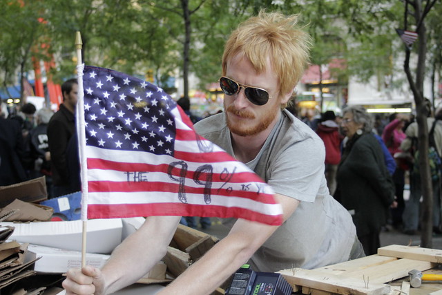 Man at Occupy Wall Street