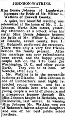 Wilbur L. Watkins, The Robesonian, 11 Jun 1914