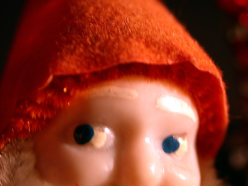 Christmas elf eyes close up - Book photography (c) 2001 Robert Aaron Wiley for Bindlegrim Productions