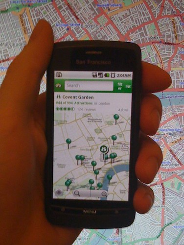 TripaAvisor Adroid app showing OpenStreetMap