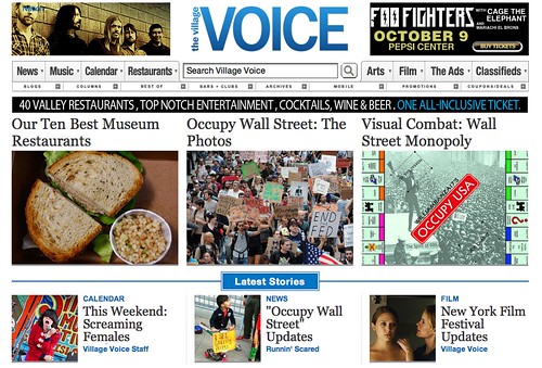 OCCUPY MONOPOLY ON VILLAGE VOICE by Colonel Flick