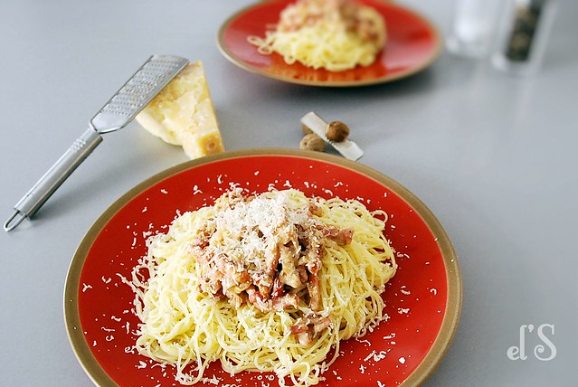 Pâtes à la carbo - Spaghetti carbonara