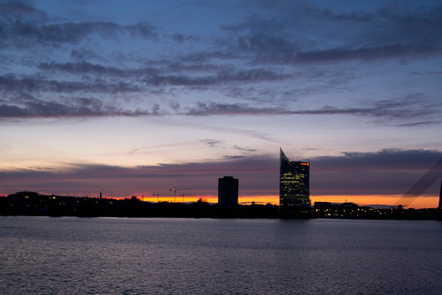 Riga, il tramonto sul Daugava