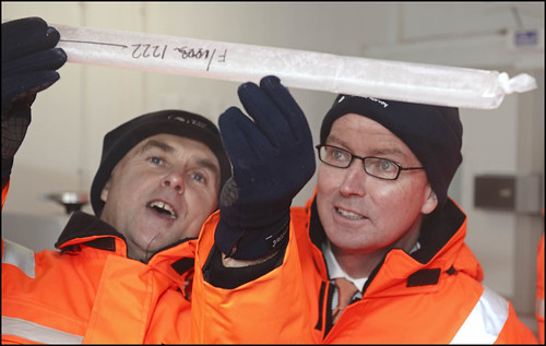 Greg Barker observes Ice Core at BAS