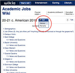 Academic Jobs Wiki screenshot