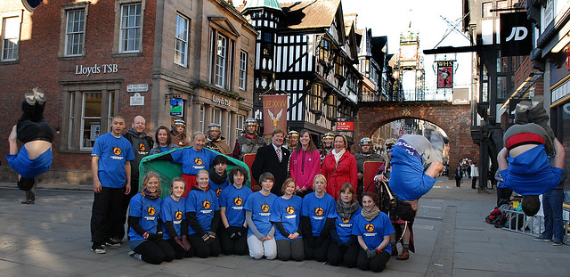 Olympic torch celebration in Chester