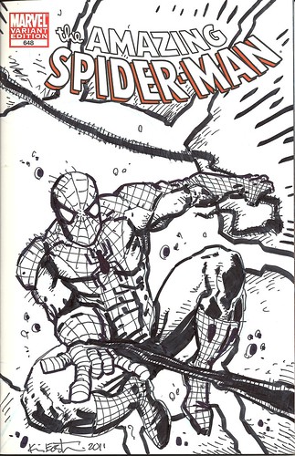 Panel to Panel :: The Amazing Spider-Man “Blank Variant” cover .. by Kevin Eastman (( 2011 )) [[ Courtesy of P2P ]]