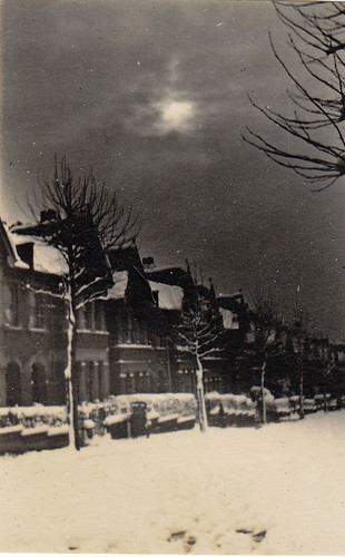 Elfindale Road, London, in snow. 