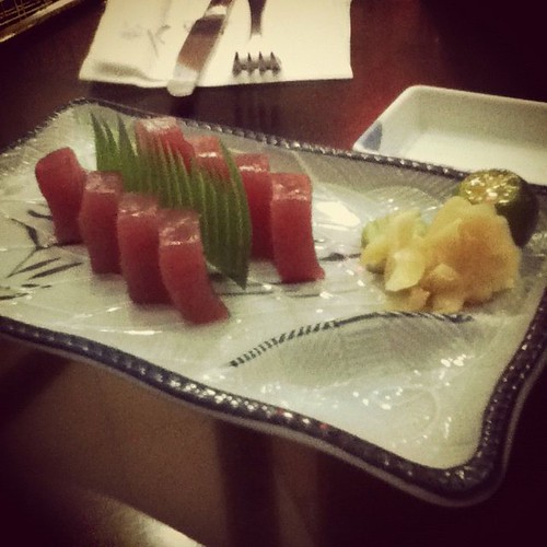 tuna sashimi at jipan