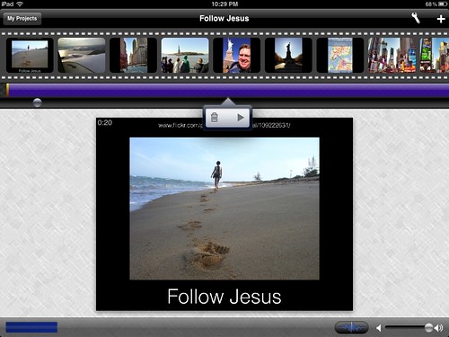 Narrated slideshow using ReelDirector for iPad