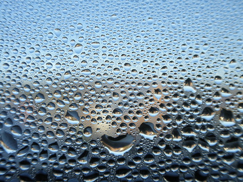 Drops on Blue