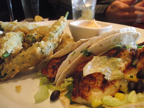 fish tacos & fried okra @ marlow's tavern