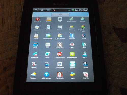 My pandigital novel 7 e-reader with apps installed