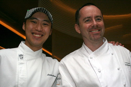 Chef Christopher Millar (right) and his sushi chef