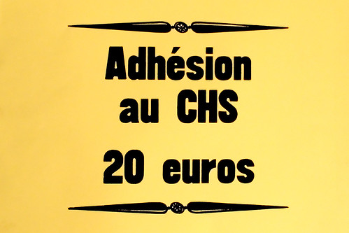 Affichette “Adhésion au CHS 20 euros”