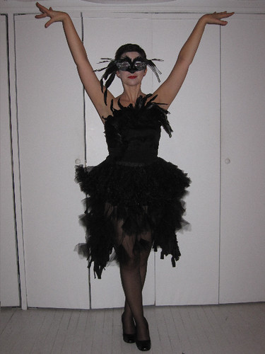 The Black Swan A photo of the entire costume and my best attempt at a 
