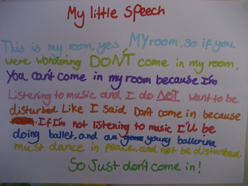 My little speech